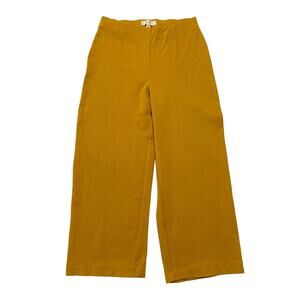 Autres Filles Cropped Wide Leg Pants Office Soft Stretch Mustard Yellow Size S